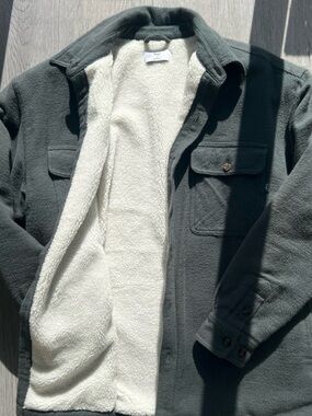 TNA Aritzia Sherpa Lined Jacket. Size: 2 - fits like a medium. Blue/Green